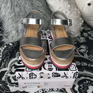Silver Platform Sandals